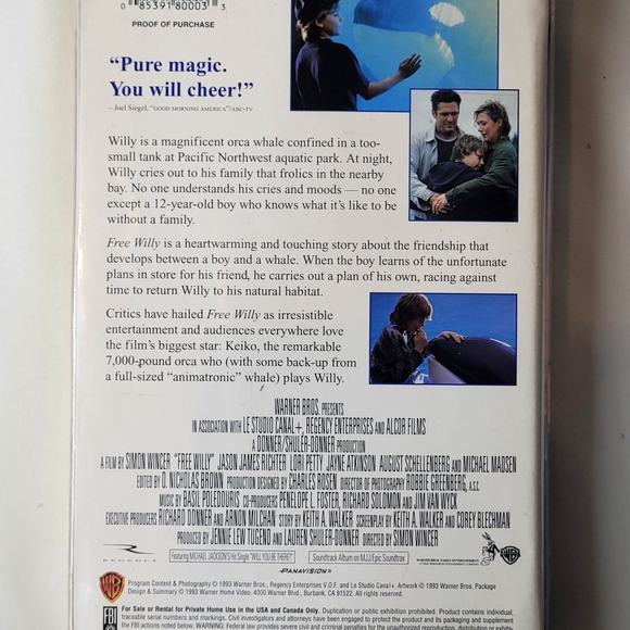 Free Willy VHS Set - Picture 8 of 8